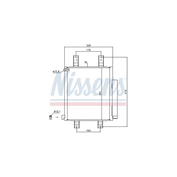 Kondensor, klimatanläggning Nissens 940554 NISSENS