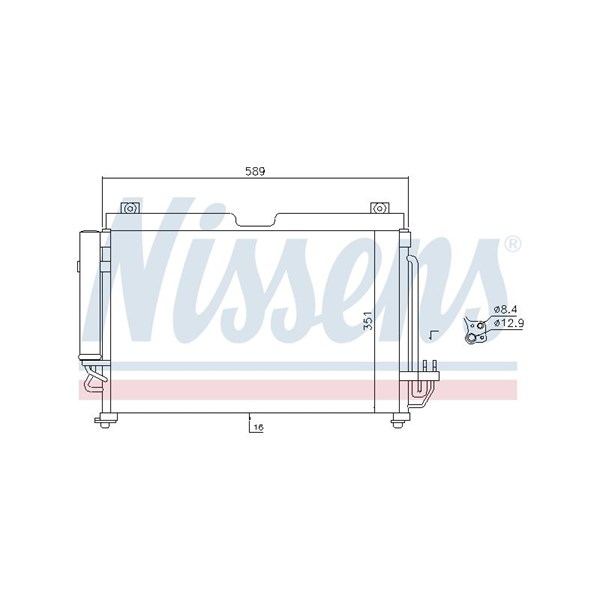 Kondensor, klimatanläggning Nissens 940559 NISSENS