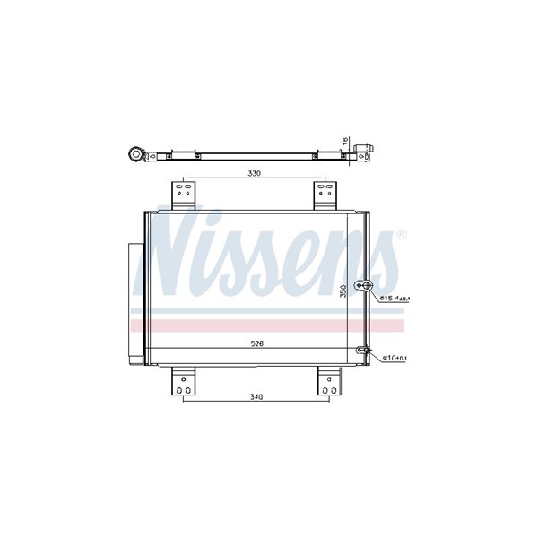 Kondensor, klimatanläggning Nissens 940560 NISSENS