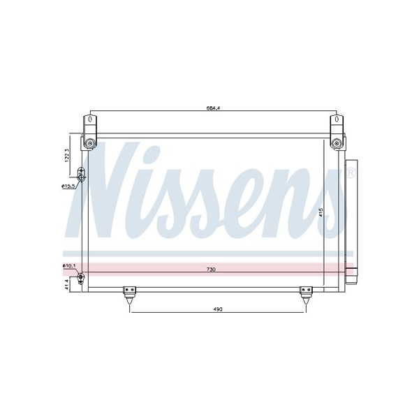 Kondensor, klimatanläggning Nissens 940566 NISSENS
