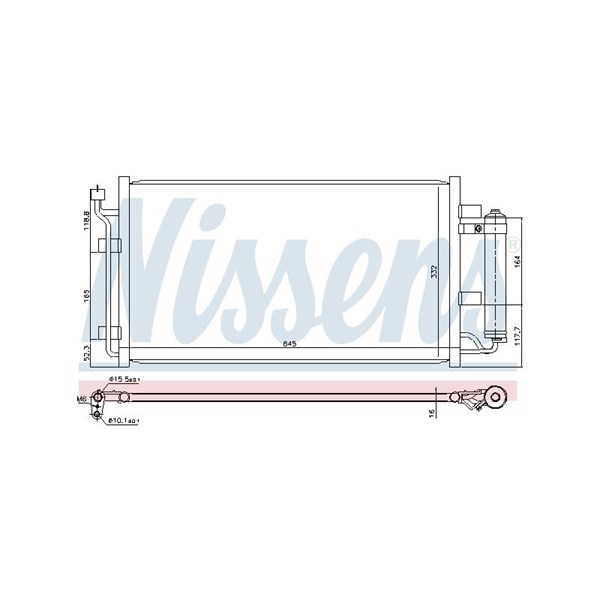 Kondensor, klimatanläggning Nissens 940582 NISSENS
