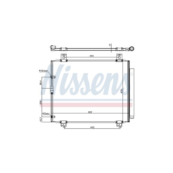 Kondensor, klimatanläggning Nissens 940625 NISSENS