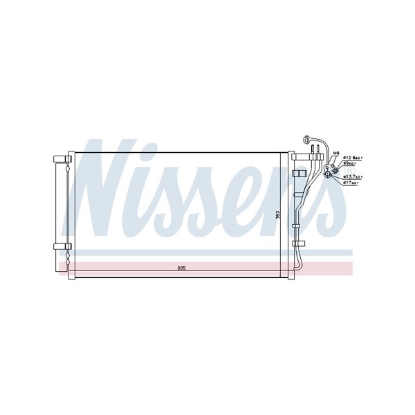 Kondensor, klimatanläggning Nissens 940698 NISSENS