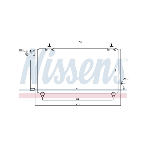 Kondensor, klimatanläggning Nissens 940710 NISSENS