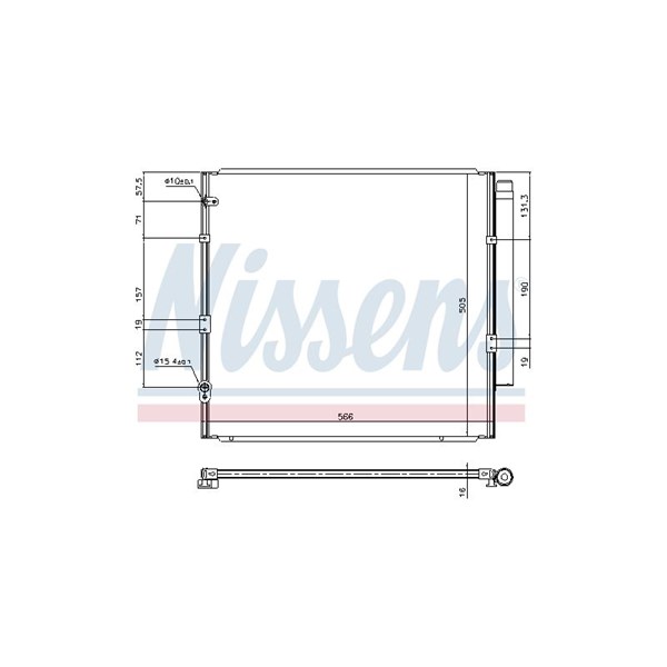 Kondensor, klimatanläggning Nissens 940712 NISSENS