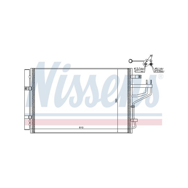 Kondensor, klimatanläggning Nissens 940774 NISSENS
