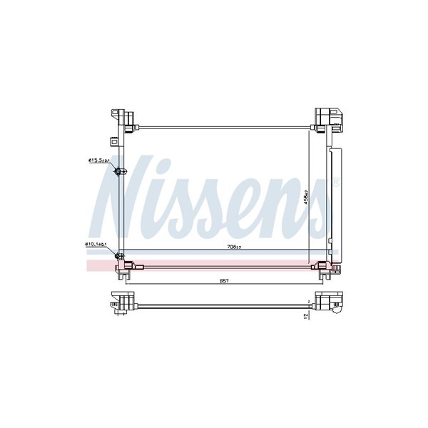 Kondensor, klimatanläggning Nissens 940930 NISSENS