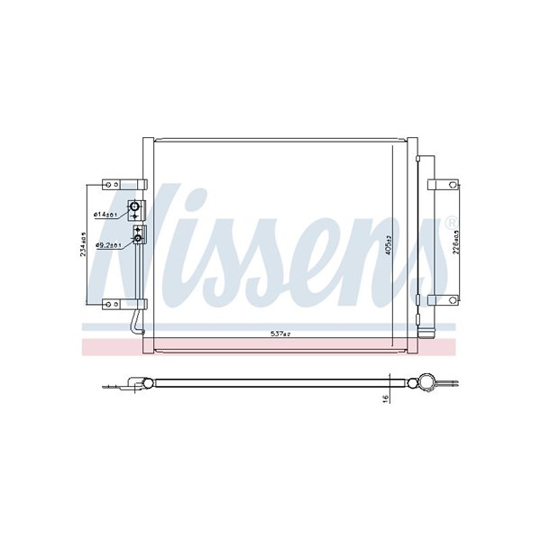 Kondensor, klimatanläggning Nissens 940931 NISSENS