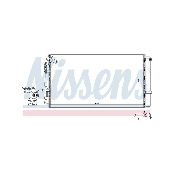 Kondensor, klimatanläggning Nissens 941120 NISSENS