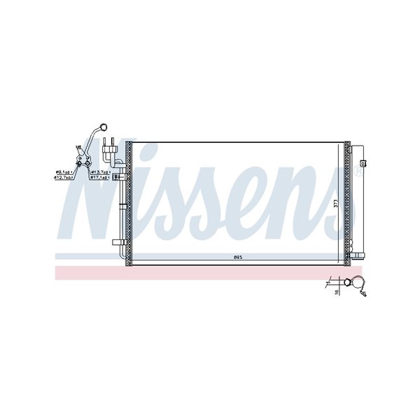 Kondensor, klimatanläggning Nissens 941121 NISSENS
