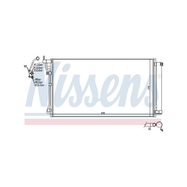 Kondensor, klimatanläggning Nissens 941122 NISSENS