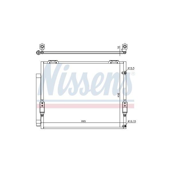 Kondensor, klimatanläggning Nissens 941151 NISSENS