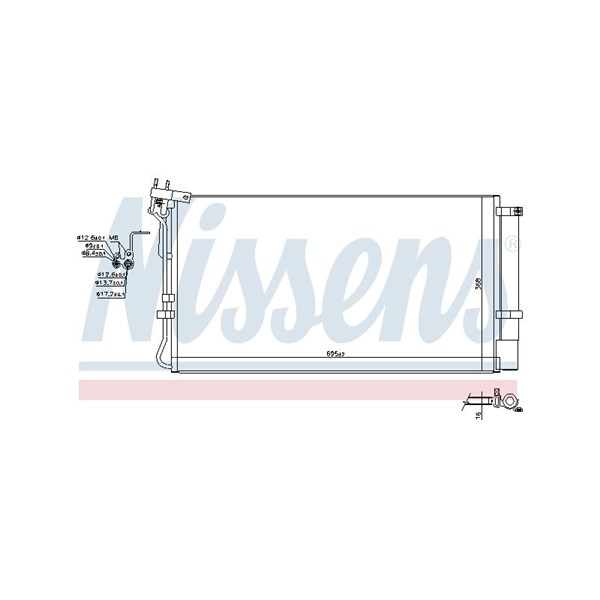 Kondensor, klimatanläggning Nissens 941156 NISSENS