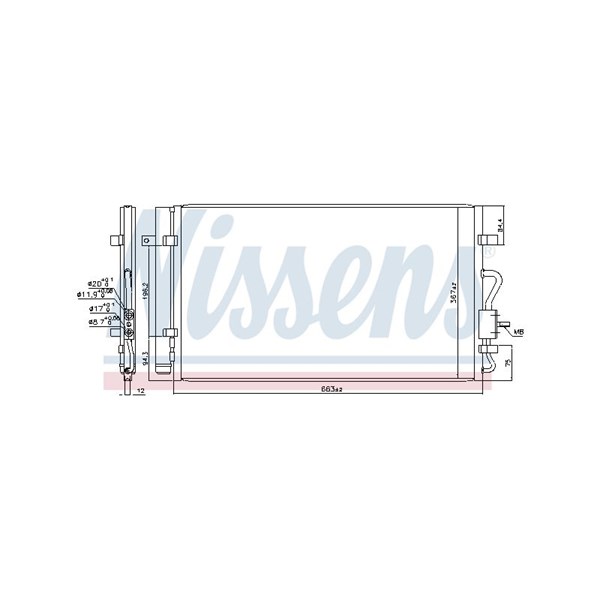 Kondensor, klimatanläggning Nissens 941181 NISSENS