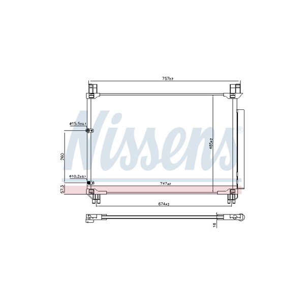 Kondensor, klimatanläggning Nissens 941218 NISSENS