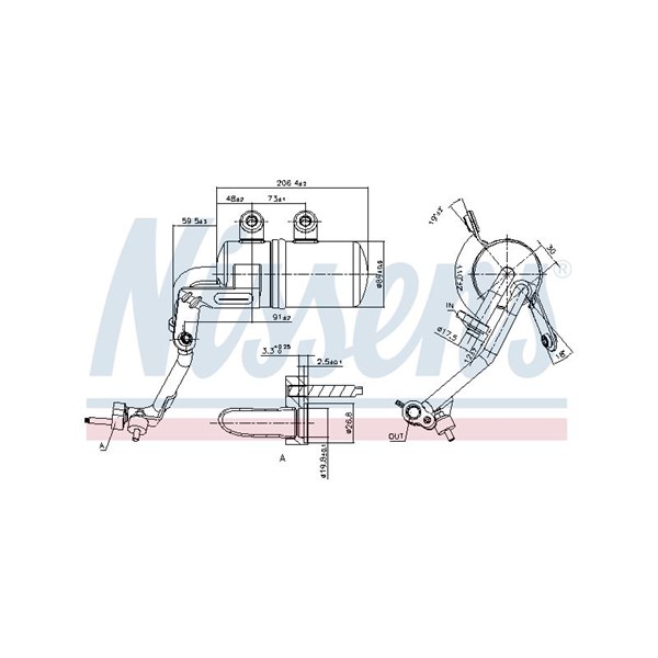 Torkfilter Nissens 95570 NISSENS Torkfilter Nissens 95570 NISSENS