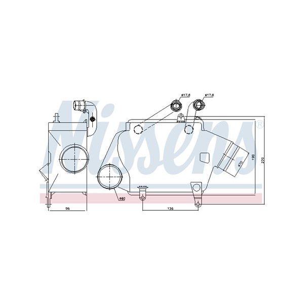 Intercooler, Vänster Nissens 961205 NISSENS