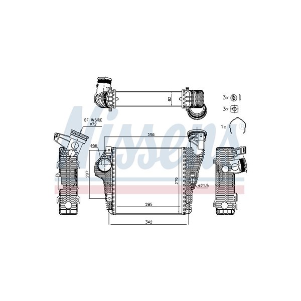 Intercooler, Höger Nissens 961426 NISSENS Intercooler, Höger Nissens 961426 NISSENS