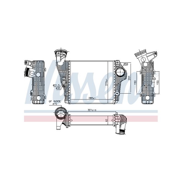 Intercooler, Vänster Nissens 961435 NISSENS Intercooler, Vänster Nissens 961435 NISSENS