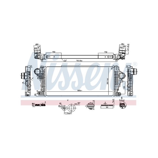 Intercooler Nissens 961534 NISSENS Intercooler Nissens 961534 NISSENS