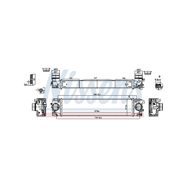 Intercooler Nissens 961541 NISSENS Intercooler Nissens 961541 NISSENS
