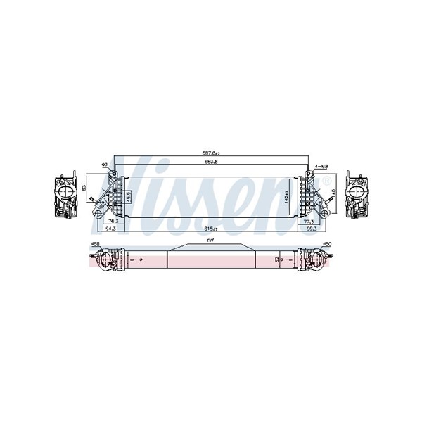 Intercooler Nissens 961545 NISSENS Intercooler Nissens 961545 NISSENS