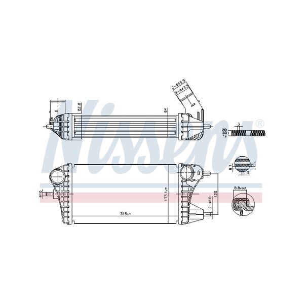 Intercooler Nissens 961561 NISSENS