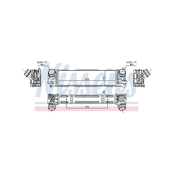Intercooler Nissens 961596 NISSENS Intercooler Nissens 961596 NISSENS