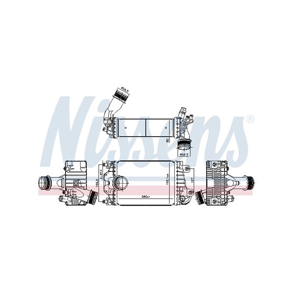 Intercooler, Vänster Nissens 961598 NISSENS Intercooler, Vänster Nissens 961598 NISSENS