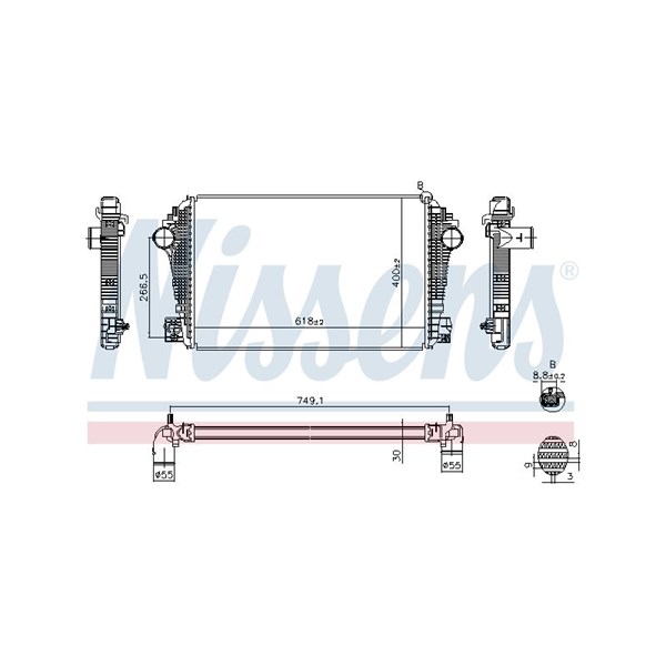 Intercooler Nissens 961601 NISSENS Intercooler Nissens 961601 NISSENS