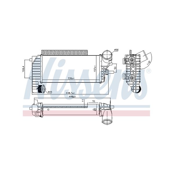 Intercooler Nissens 96251 NISSENS Intercooler Nissens 96251 NISSENS