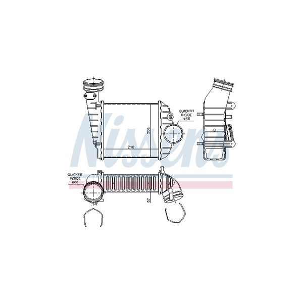 Intercooler, Vänster Nissens 96469 NISSENS