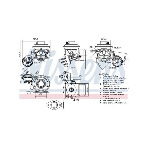 Egr-ventil Nissens 98303 NISSENS