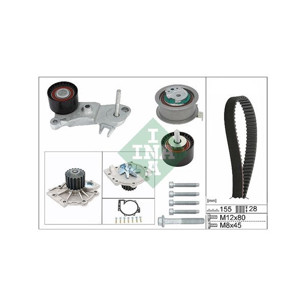 Kamremskit med vattenpump Ina 530 0762 30 INA