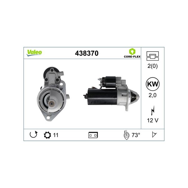 Startmotor 12V Valeo 438370 VALEO
