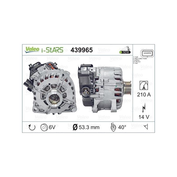Startgenerator 14V 180A Valeo 439965 VALEO