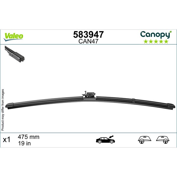 Torkarblad, Passagerarsida Valeo 583947 VALEO