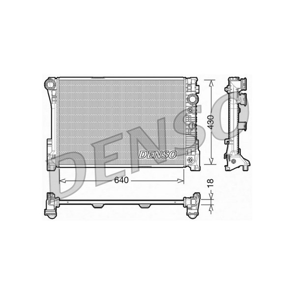 Kylare, motorkylning Denso DRM17005 DENSO