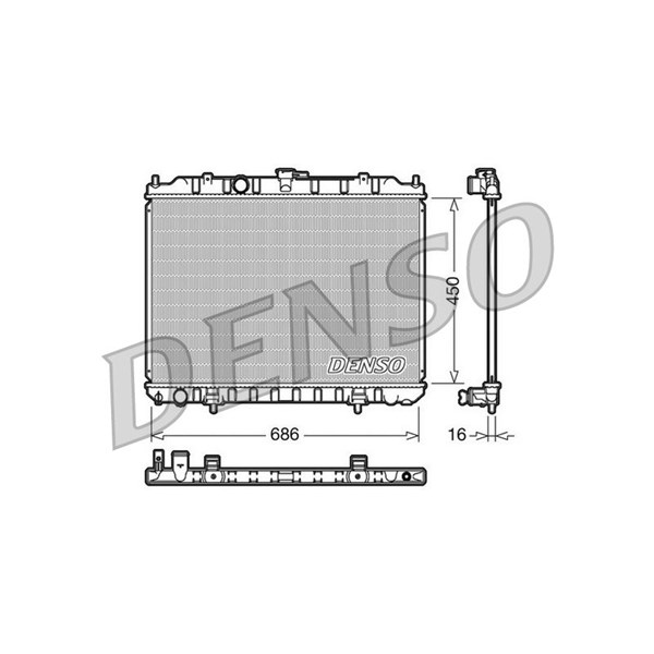 Kylare, motorkylning Denso DRM46004 DENSO