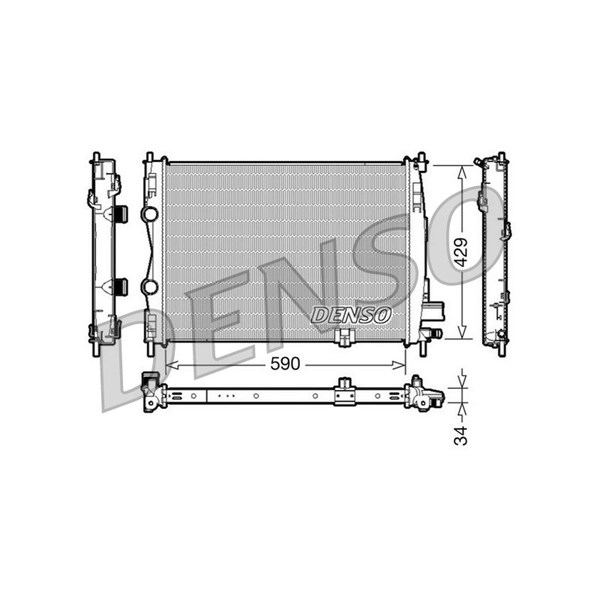 Kylare, motorkylning Denso DRM46018 DENSO