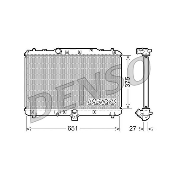 Kylare, motorkylning Denso DRM47022 DENSO