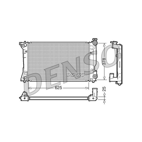 Kylare, motorkylning Denso DRM50035 DENSO Kylare, motorkylning Denso DRM50035 DENSO