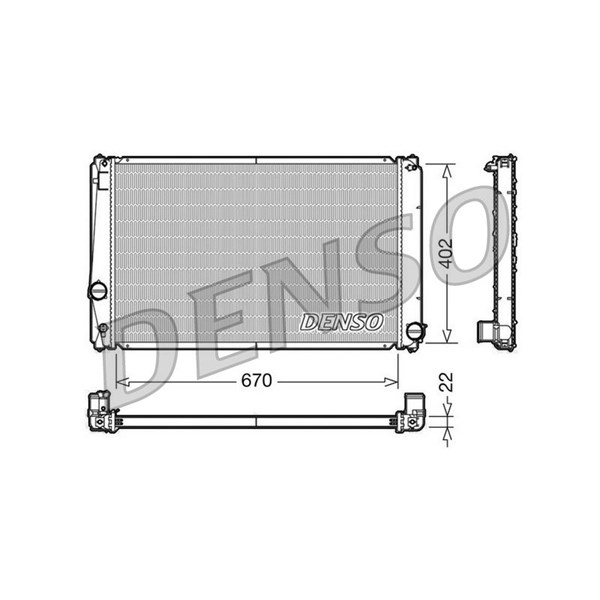 Kylare, motorkylning Denso DRM50053 DENSO