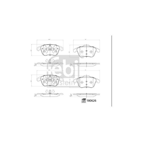 Bromsbeläggsats, Framaxel Febi bilstein 180626 FEBI BILSTEIN