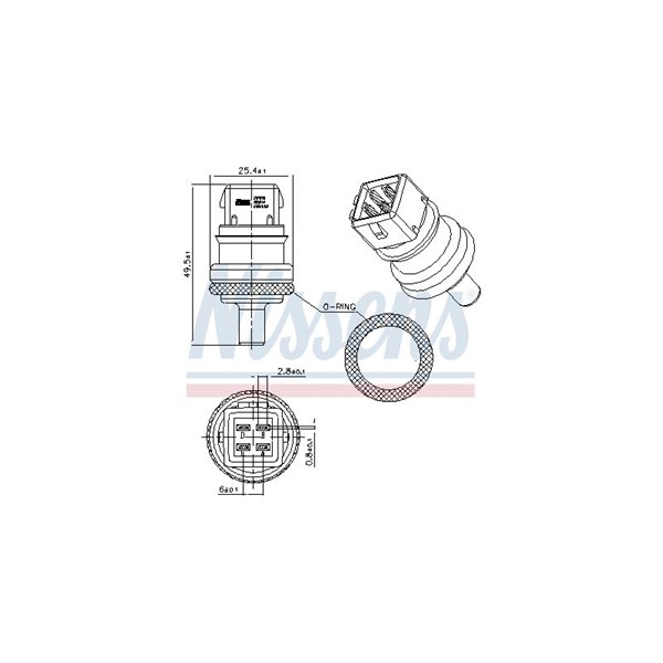 Kylvätsketemperatur-sensor Nissens 207090 NISSENS Kylvätsketemperatur-sensor Nissens 207090 NISSENS
