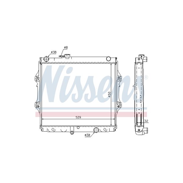 Kylare, motorkylning Nissens 64599A NISSENS