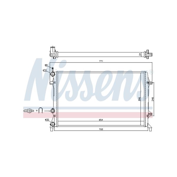 Kylare, motorkylning Nissens 65321 NISSENS