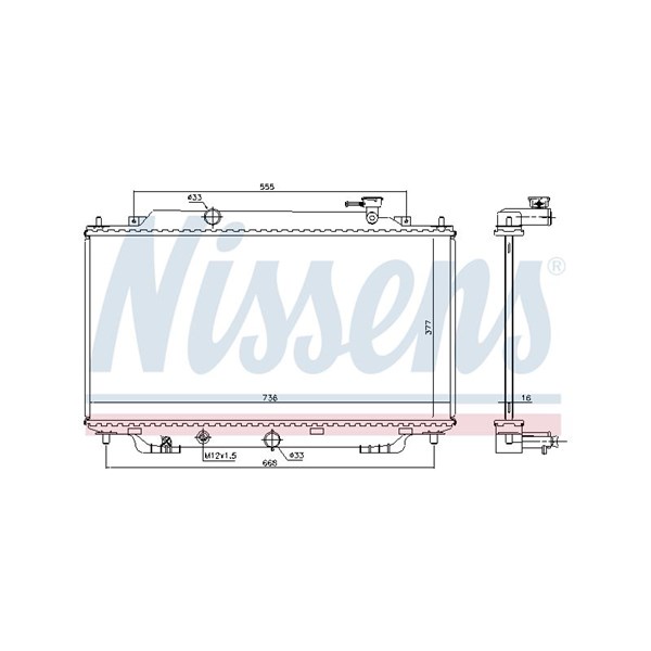 Kylare, motorkylning Nissens 68542 NISSENS