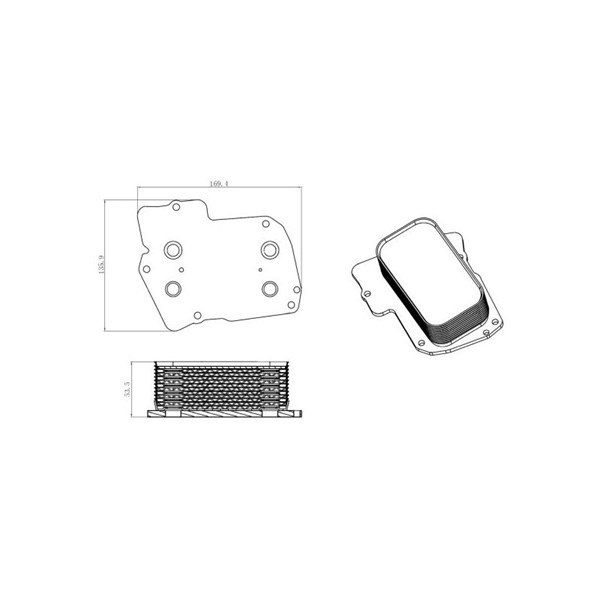 Oljekylare, motor Nrf 31826 NRF Oljekylare, motor Nrf 31826 NRF