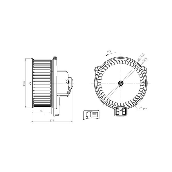 Kupéfläkt 12V, Bak Nrf 34291 NRF Kupéfläkt 12V, Bak Nrf 34291 NRF